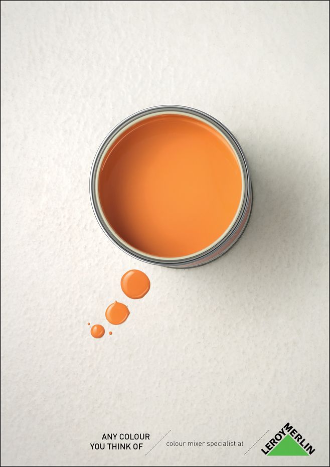 意大利家装建材油漆平面广告设计Leroy Merlin乐华梅兰集团:你认为任何颜色